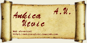Ankica Utvić vizit kartica